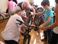 Looking at the bikes